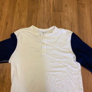 Men’s long sleeve quarter button up J-Crew shirt.